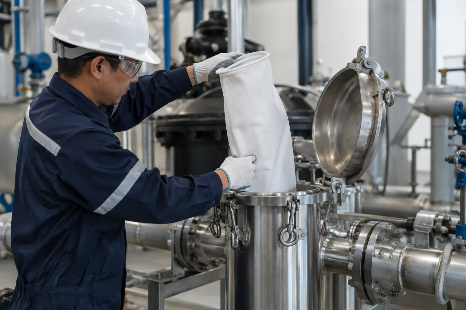 filter housing for industrial liquid filtration